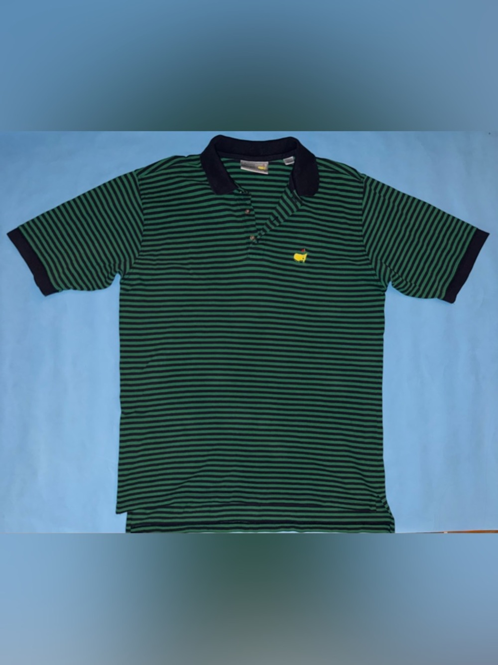 Augusta National Golf Shop Slazenger Masters Polo Shirt Mens XL Striped Green